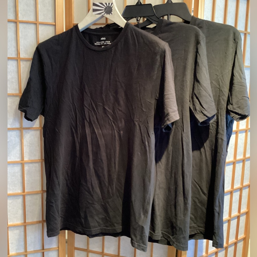 UO BDG Black Short Sleeve Standard Crew Tee 3 Pack Men's Size Medium